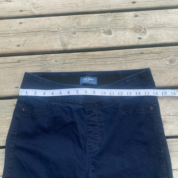 💜 Old Navy Rockstar Mid-Rise Dark Wash Jeggings - Size 12 Regular - Picture 4 of 6